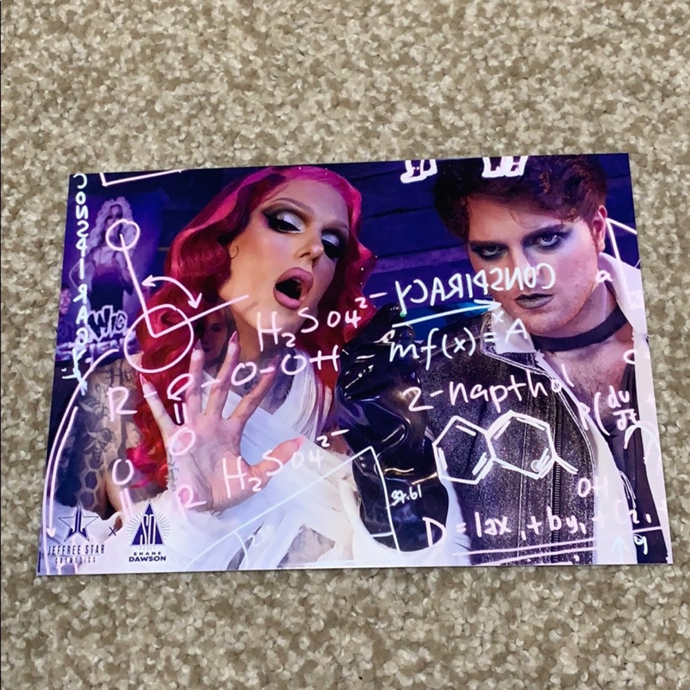 SOLD Jefree Star cosmetics authentic postcard (KK)